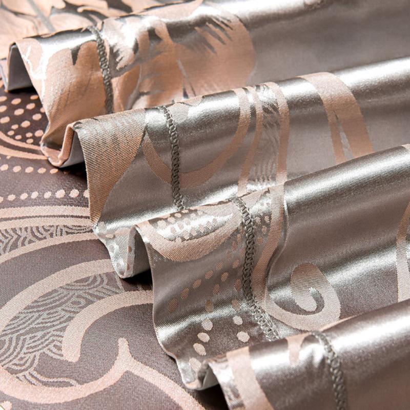 New 4Pcs European Satin Jacquard Bedding Set Four Season Universal Skin Friendly Cozy Duvet Set Double Couple Size Bedclothes