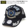Used Vanson Mesh Cap NVCP-2510 Hat Embroidery & Sticker Flying Star Fire Pattern VANSON Black X Black