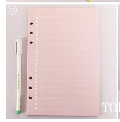 Diary A7 A6 A5 Transparent Loose Leaf Binder Notebook Inner Core Cover Note Book Journal Planner Office Stationery Supplies