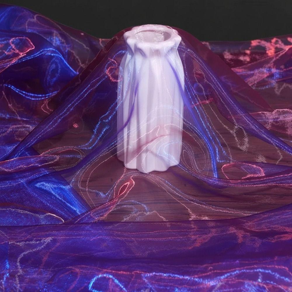 100X150cm Two-color Gradient Fabric Colorful Organza Mesh Fabric Organza Fabric  Wedding Dress
