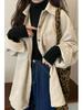 Women's Plus Size Corduroy Shirt Jacket – Autumn Layering Trend with Long Sleeves