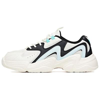 Chunky Sneakers Women's Low Top Ivory White/Black/Blue 122028825R-4