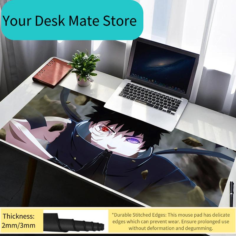 Mouse Pad Laptop Rubber Extended Desktop Mat Computer Gamer HD Naruto Obito Uchiha Mousepad PC Gaming Accessories Keyboard Pad