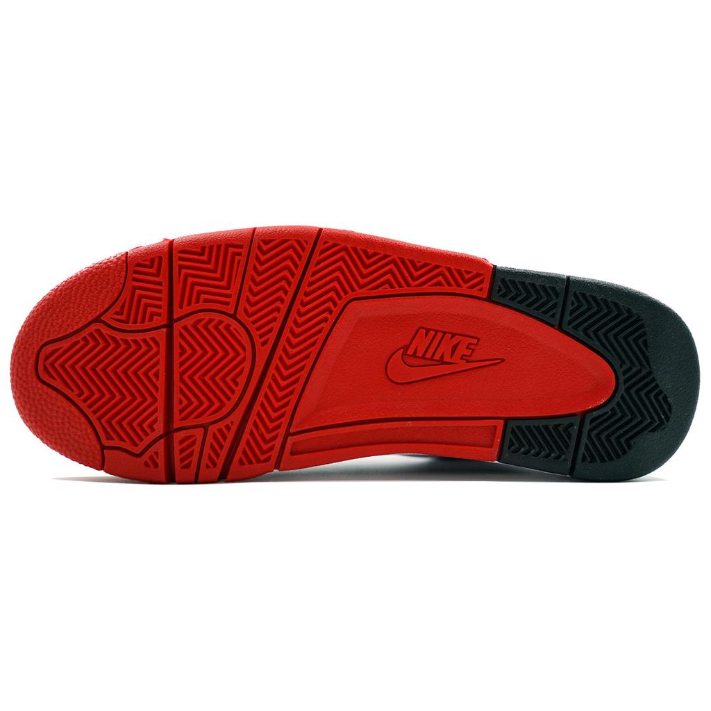 Nike Flight Legacy Slip Resistant Abrasion Resistant Mid Top Vintage Basketball Shoes Unisex Red White BQ4212-100(Team113-S-BOX)