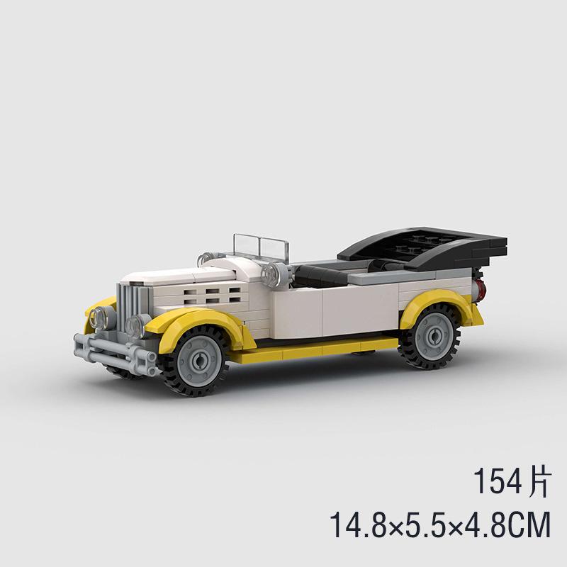 Technical Speed MOC Car City Super Rally Car Building Blocks Bricks Ornament Retro VintageToys For Kids Adults Birthday Gifts