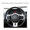 Black Artifcial Carbon Fiber Leather Car Steering Wheel Cover for Mitsubishi Lancer 10 EVO Evolution 2008-2014