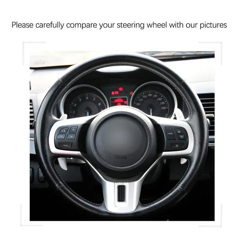 Black Artifcial Carbon Fiber Leather Car Steering Wheel Cover for Mitsubishi Lancer 10 EVO Evolution 2008-2014