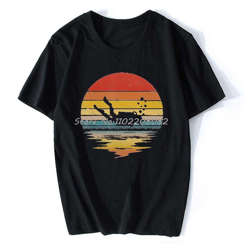 

Vintage Scuba Diving Tshirt Unisex Clothes Cotton Scuba Diver Camisas T Shirt Dive Lover Tees Graphic Tshirt Streetwear Harajuku 4XL