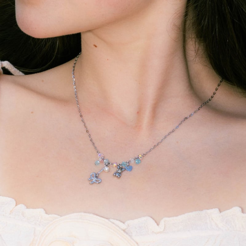 

pearlymore rabbit and ribbon necklace_PM24N008HS free