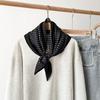 Fashion versatile herringbone pattern cotton and linen silk scarf high-end chain printing square scarf decorative scarf women's scarf