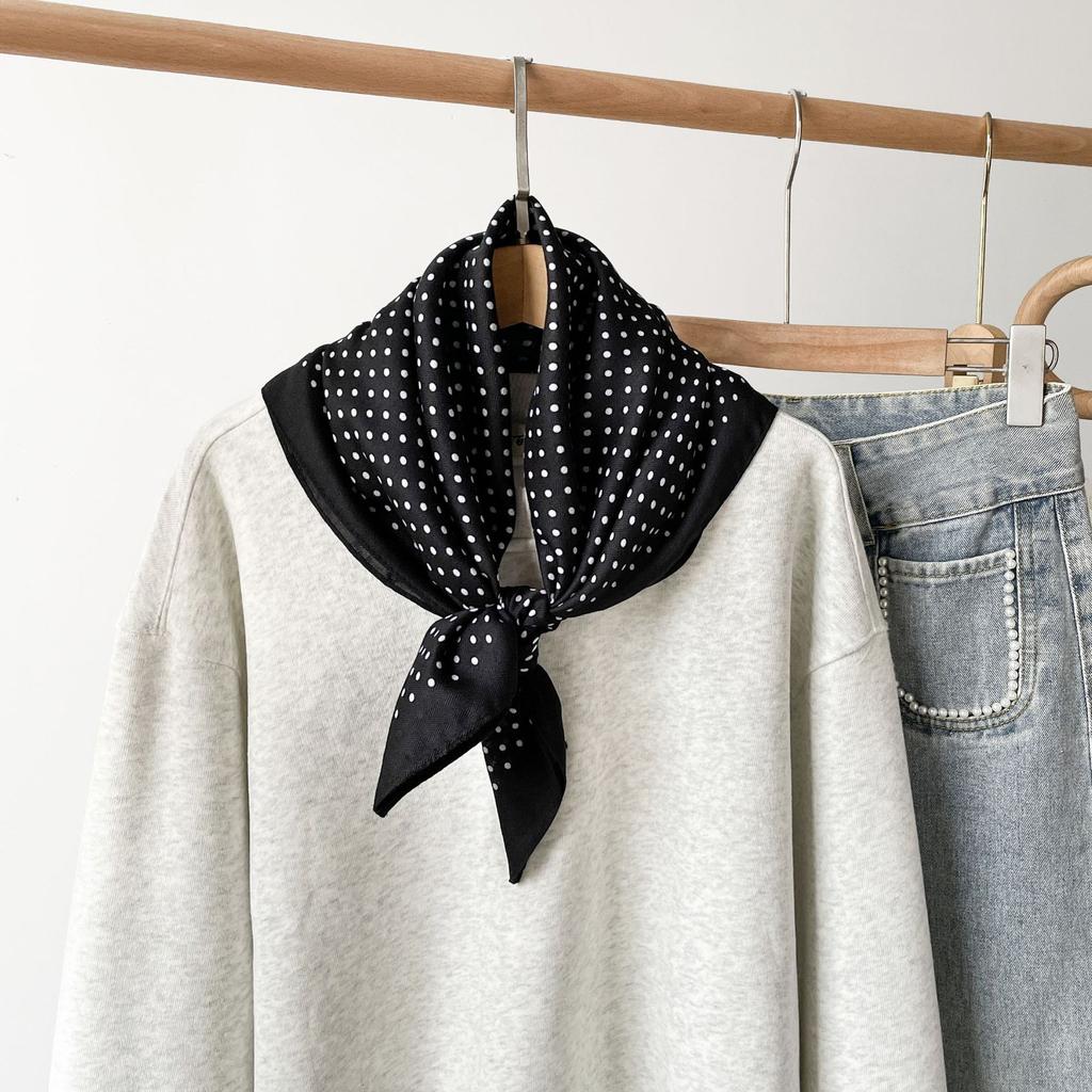 Fashion versatile herringbone pattern cotton and linen silk scarf high-end chain printing square scarf decorative scarf women's scarf