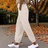 Women's Pants Fashion Casual Pants Solid Color Drawstring High Waist Pants With Pockets