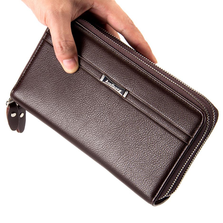 

Baellerry Men s Casual Business Double Zipper Wallet & Coin Purse