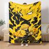 Demon Slayer Character Print Flannel Blanket High Quality Warm Comfortable Cover for All Seasons Perfect for Gifts Home Decor