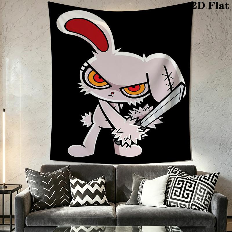 Evil rabbit Pattern Home Decor Tapestry, Wall Hanging, Decorative RV Wall Cloth.ZGT0914411