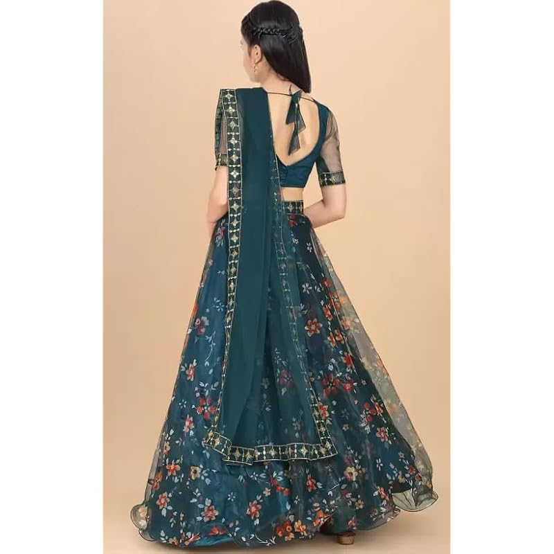 Set Lehenga Choli Tradizionale Designer per Bambina con Manica Suppar