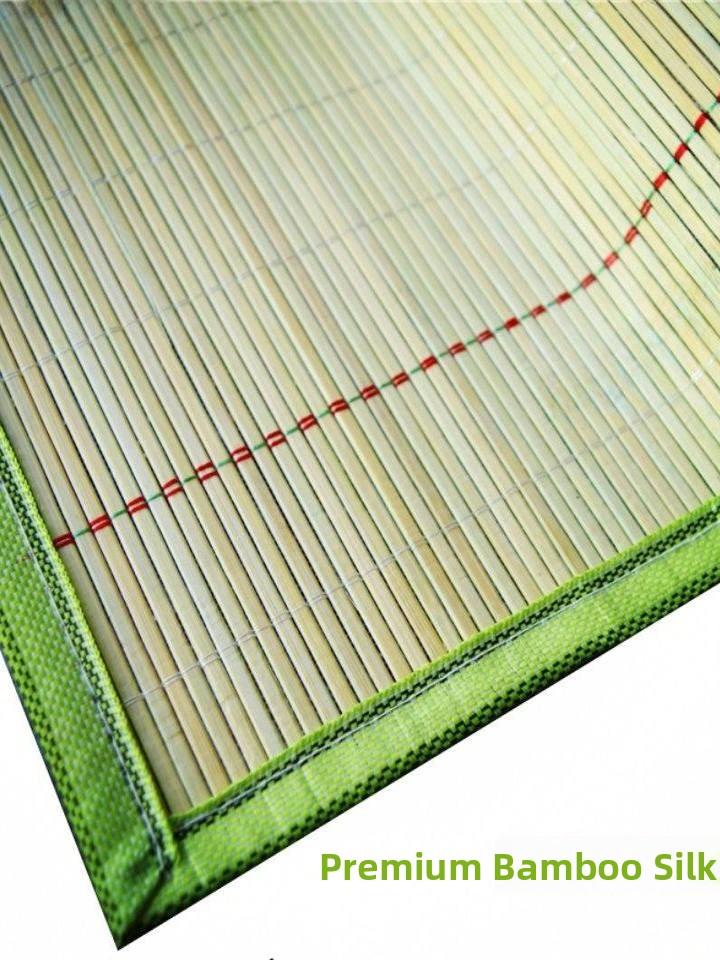 Bamboo Cooling Mat 12M Ice Silk Bedding for Students Dormitory Upper Lower Bed Home Use Single Double Person Grass Mat