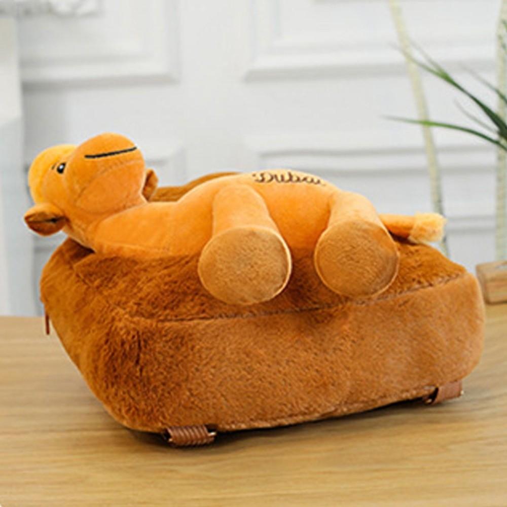 Stuffed Animal Cute Camel Plush Bag Plush Cartoon Doll Bag Little Raccoon Plush Backpack  Girls
