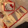 Sanrio Hello Kitty Cosmetic Bag Cartoon Cute Large Capacity Folding Storage Travel Bag Kawaii Portable Handheld Bag