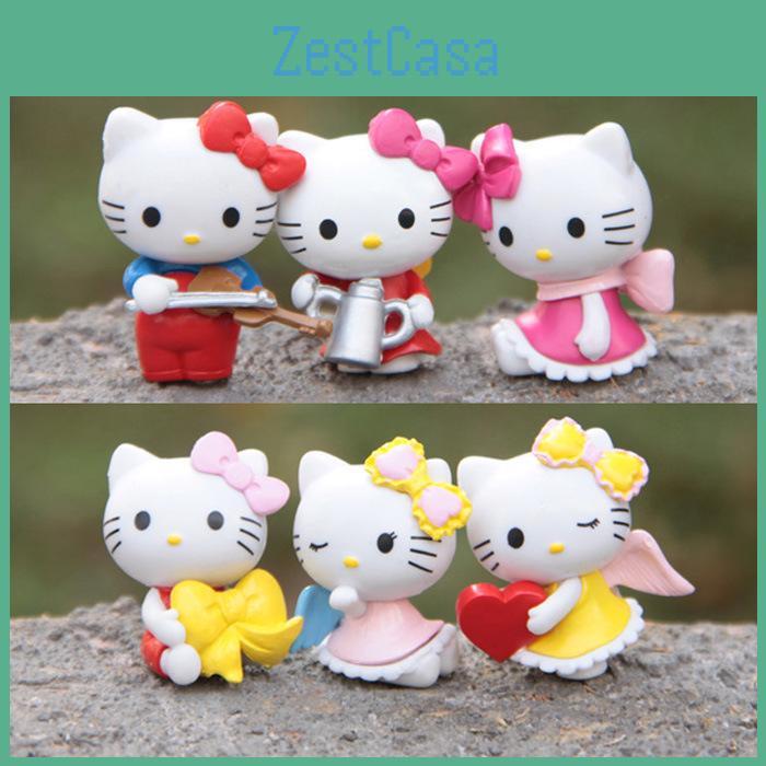 Angel Bow 6pcs Series Mini Model Ornament Set For Decor Landscape