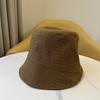 Plaid splicing casual fashion retro versatile street outing basin hat bucket hat bucket hat sun hat