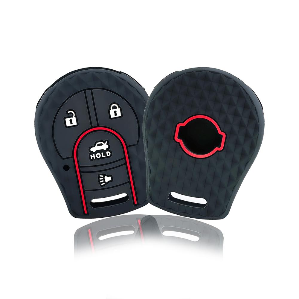Silicone Car Key Cover Bag Shell Case Keychain Protector For Nissan Maxima Versa Altima Sentra Tiida Armada X-Trail Accessories