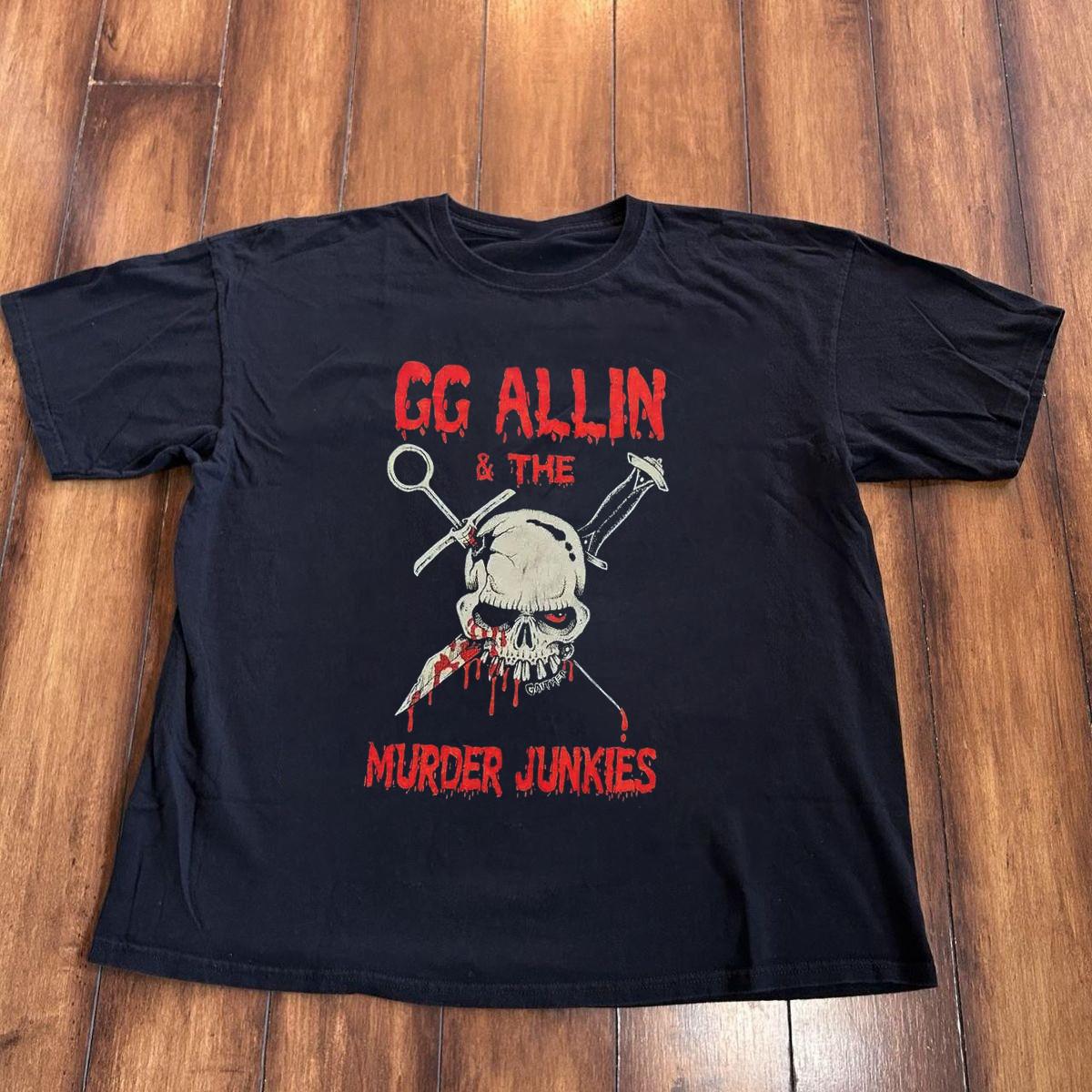 GG Allin & The Murder Junkies Cotton Black Shirt CL478 XXL