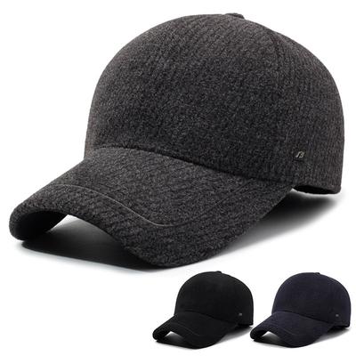 Herbst Winter Hut Herren Mittelalterlich Und Ältere Warme Baumwollmütze Samt Dicke Baseballkappe Winddichte Kältefeste Mütze