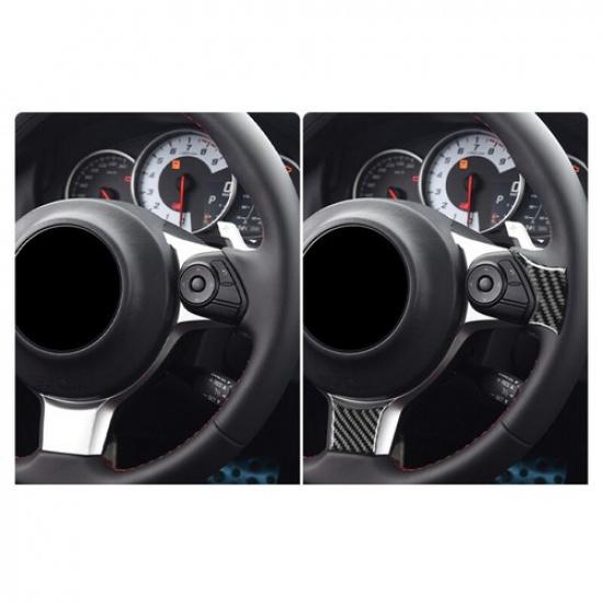 3x Carbon Fiber Steering Wheel Trim Cover Sticker for Toyota 86 Subaru BRZ 17-20