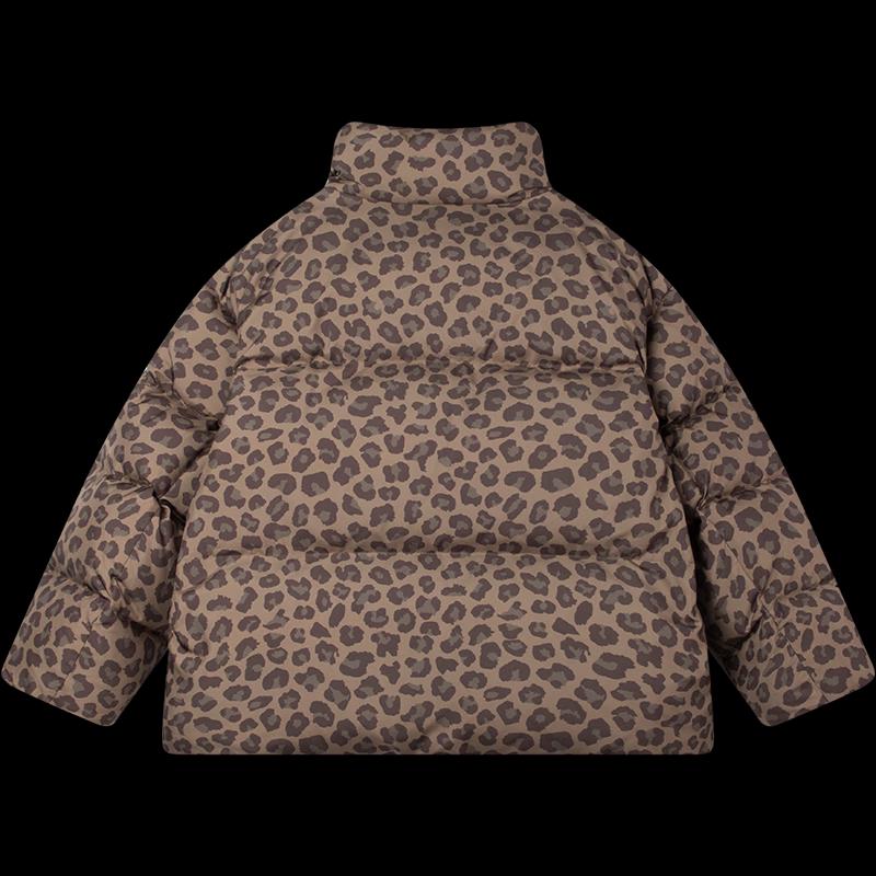 Mucmukn Kids' Retro Leopard Print Down Jacket