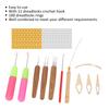 Dreadlocks Tool Set Dreadlocks Braid Rings Hair Extension Crochet Hook Hair Decoration AccessoriesGold