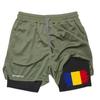 Romania Flag Camouflage Muay Thai Kick Boxing Shorts Men Women Unisex Casual Sportswear Double Layer Quick Dry Training Sport Gym Fitness Workout