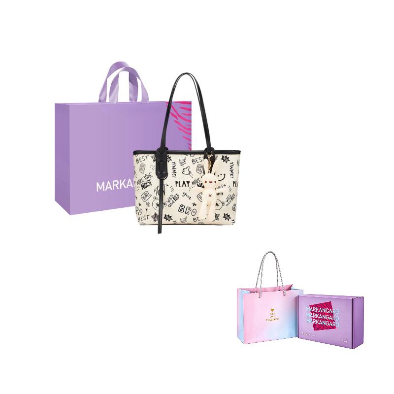 MARKANGARO PU Tote Women's Black/Pink/Brown MK-DWBA1185