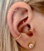 Piercing do wargi na klips 18G Stal nierdzewna Hipoalergiczny Punk Bez przekłuwania Pierścień do warg Pozłacany Kolczyk do chrząstki ucha Conch Cuff