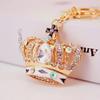 Crystal Gem Crown Keychain: Women's Alloy Jewelry & Car Pendant Accessory