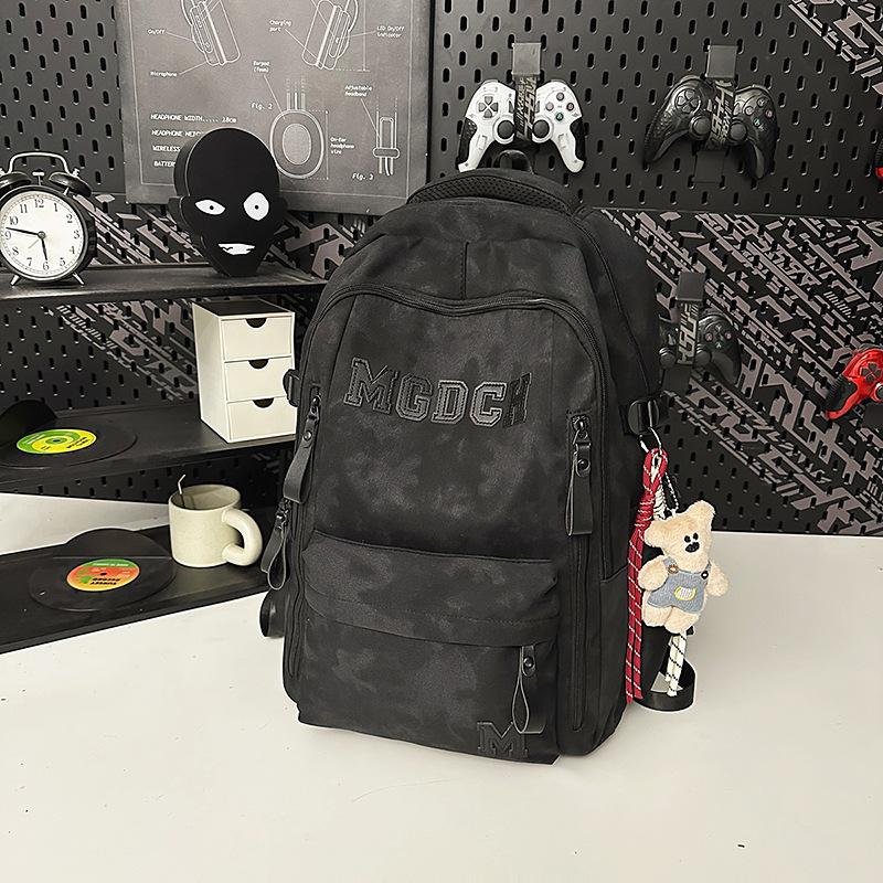 Schoolbag new schoolbag Korean version ins tooling style trend couple backpack large capacity middle and high school students air cushion backpack