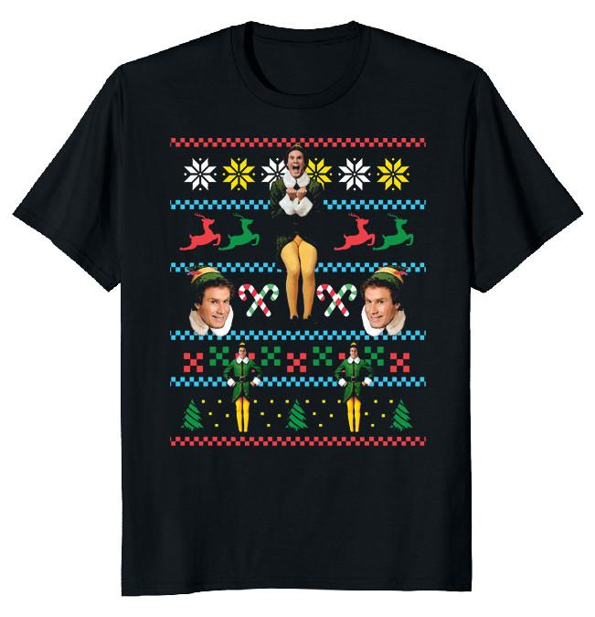 NEW LIMITED Buddy Elf Ugly Christmas Funny Novelty Tee L