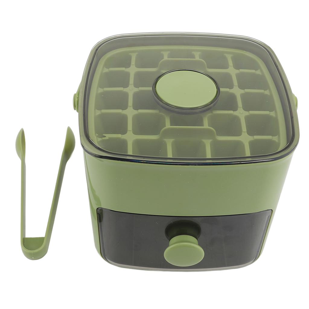 Ice Cube Tray ABS PP 48 Grids 2 Tray Easy Release Ice Cube Box with Lid Storage Bin for Freezer