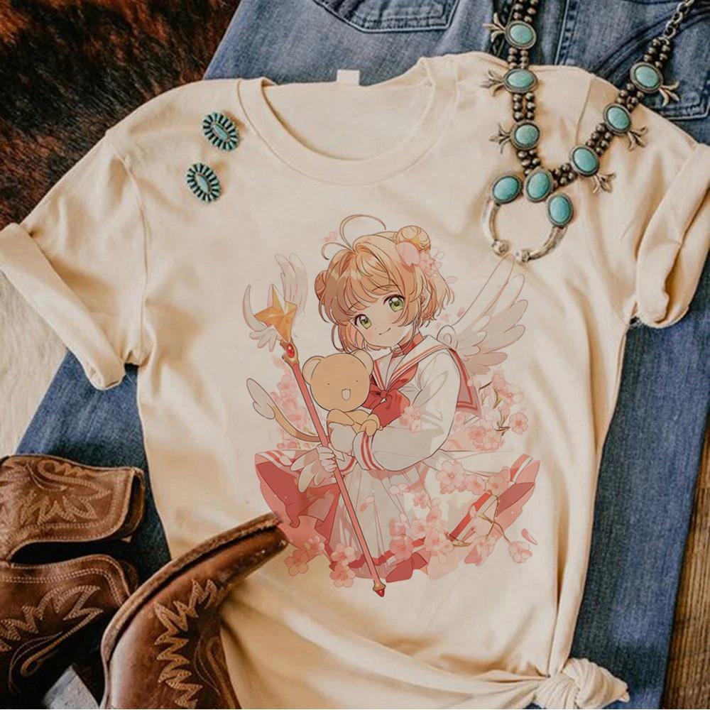 Cardcaptor Sakura t-shirts women designer tshirt female Japanese manga y2k clothes