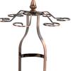 2 in 1 Wine Rack Stemware Storage And Display 6 Glasses Bottle Unique Iron Goblet Drying