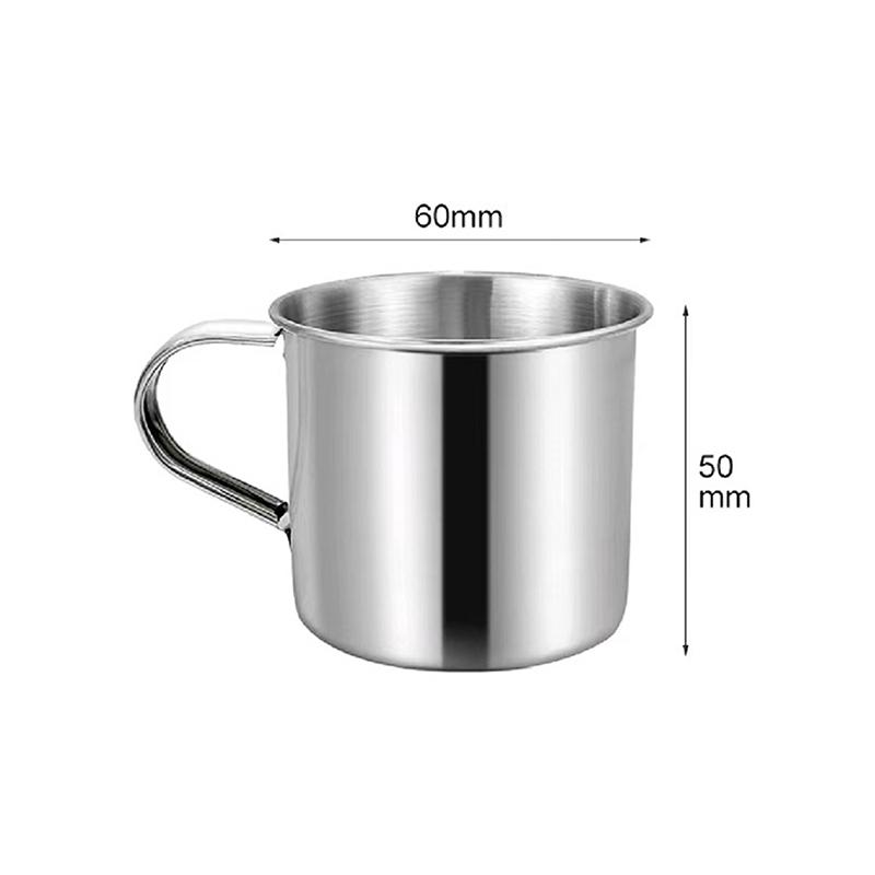 1Pc Stainless Steel Coffee Mug Camping Cup Portable Soup Mug For Travel Home Unbreakable Drinking Cup With Handle For Coffee
