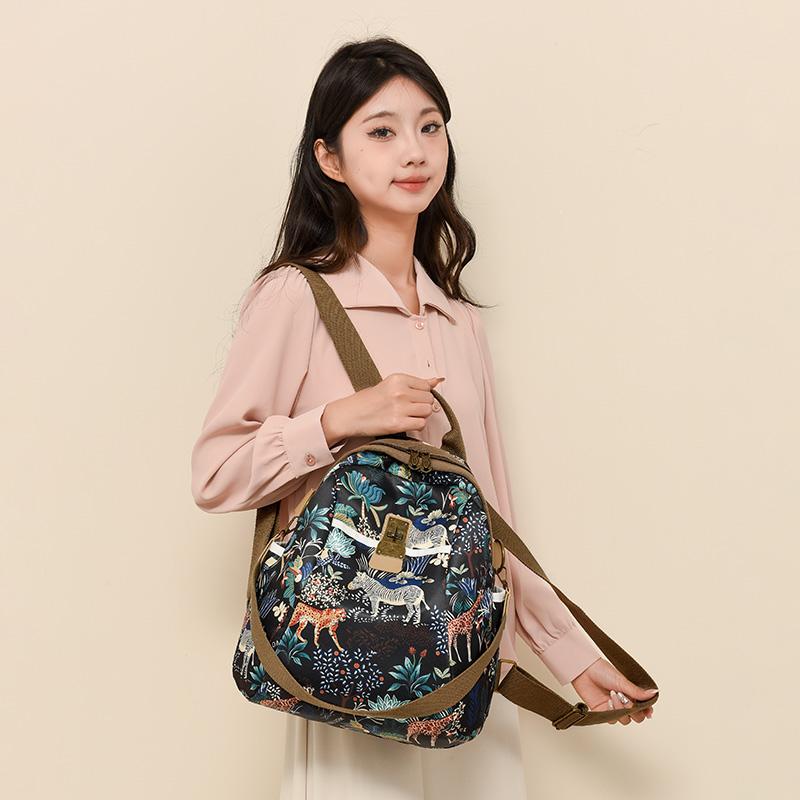 Oxford Print Rucksack Damen Wasserdicht Pendler Reisetasche Multifunktionsrucksack