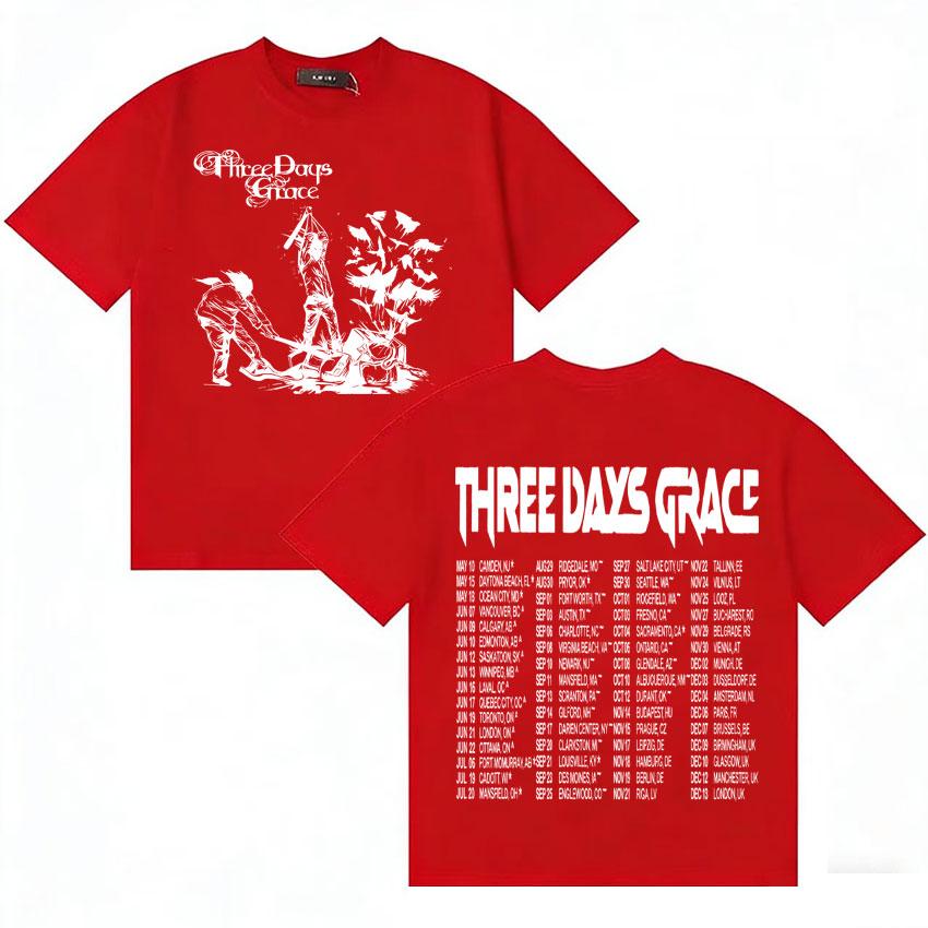 Three Days Grace Hip Hop Music Fans Tshirt ONeck Aesthetic Short Sleeves Summer Casual Fashion Unisex Unisexs Women Tees Teenagers S