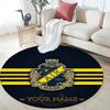 Custom Name AIK Round Area Rug,Carpet Rug for Living Room Bedroom Sofa Playroom Decor,Non-slip Floor Mat