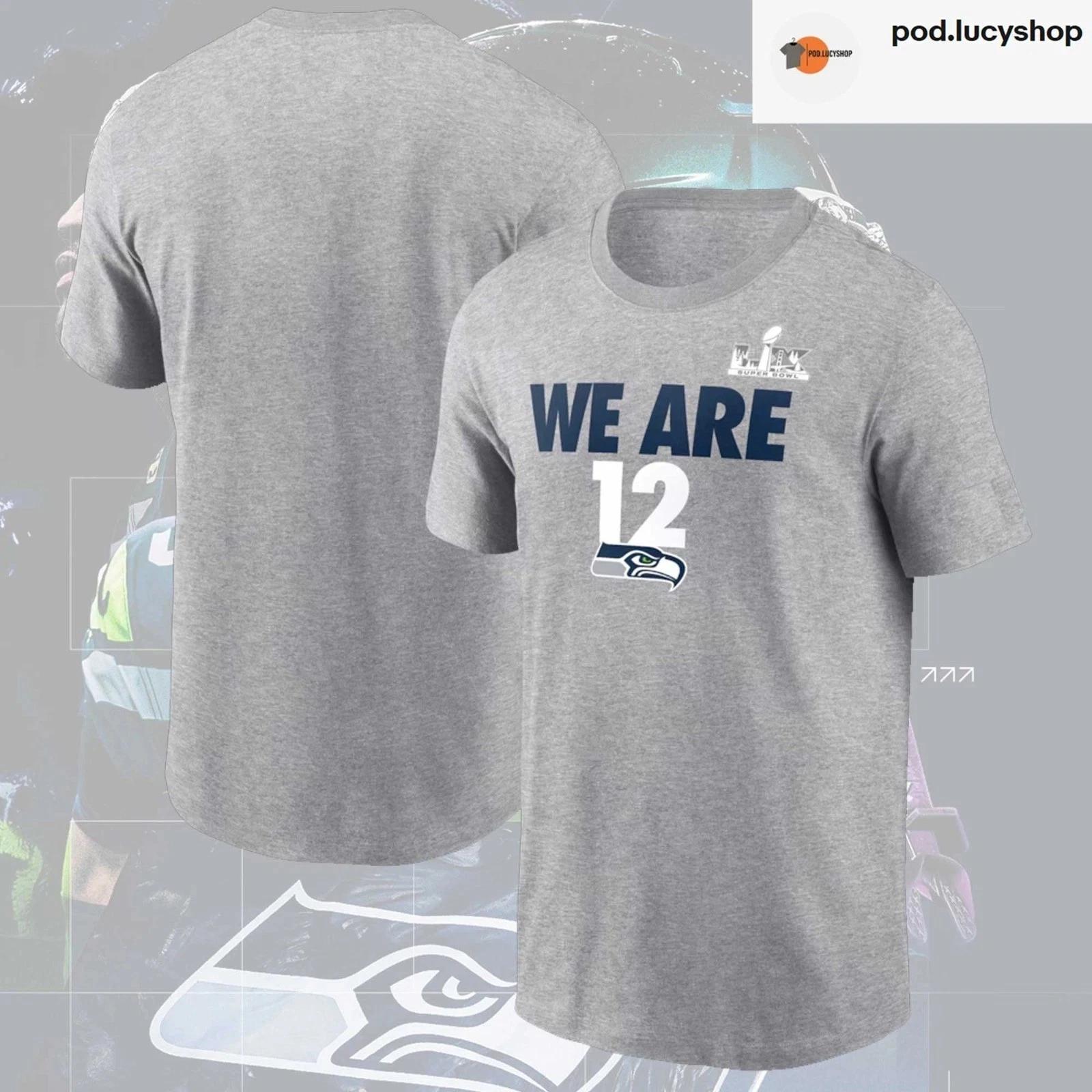 Seattle Seahawk 2025 NFC Champions Super 1Bowl LX Fast As Fast Gets T-Shirt L