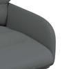 Swivel Chair Dining Room 2 pcs Faux Leather Gray 59 x 59.5 x 90 cm