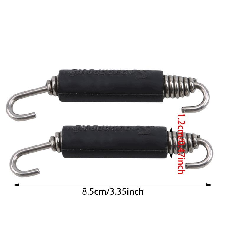 

2Pcs/Pack Motorcycle Exhaust Pipe Springs Heavy Duty Stainless Steel Springs With Rubber Handle For Motorcycle Exhaust System Muffler чёрный
