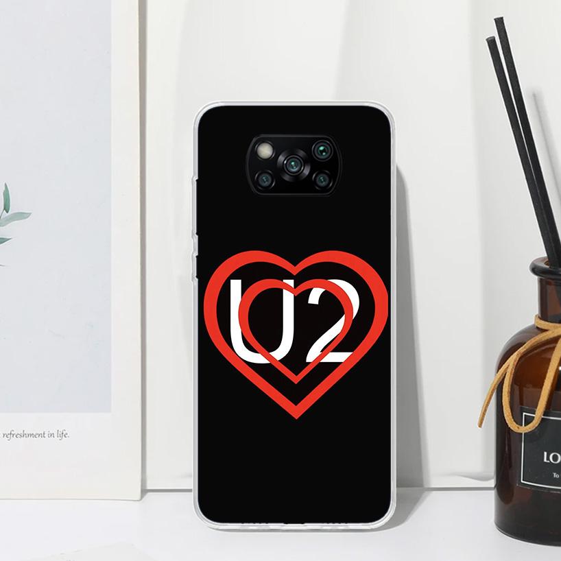 Band U-U2 Rock Phone Case For Xiaomi Poco X7 X6 X5 M7 M8 Pro F7 Ultra Redmi 15C 15 13C 13 12C 12 10 10C 10A Art Fundas Poco X7 X