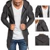 Herrkappa Enfärgad Kofta Slim Lång Vårjacka för Vardagsbruk
