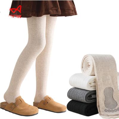 2 Pairs Children's Fleece-Lined Thickened Footed Leggings Autumn Winter Baby Kids Girls Tights